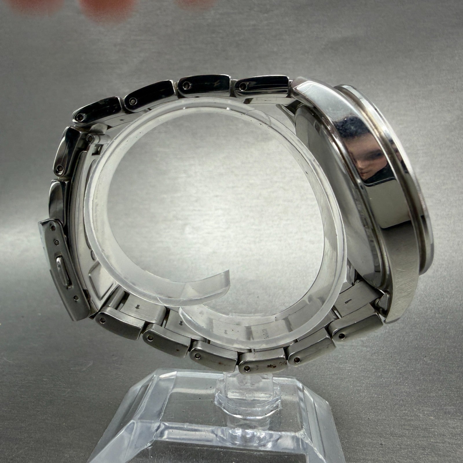 Seiko Solar Watch Men 42mm Blue Dial Silver Tone Date Round V157-0CP0 Runs8