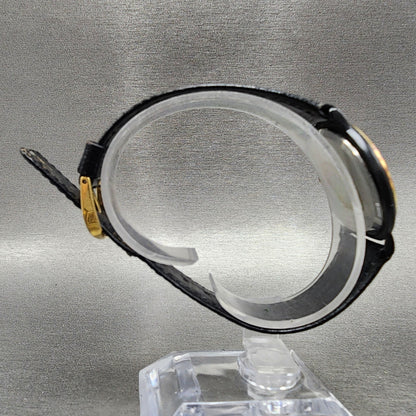 Seiko Watch Men 32mm Black Dial Black Tone Oval 6530-5129 PARTS