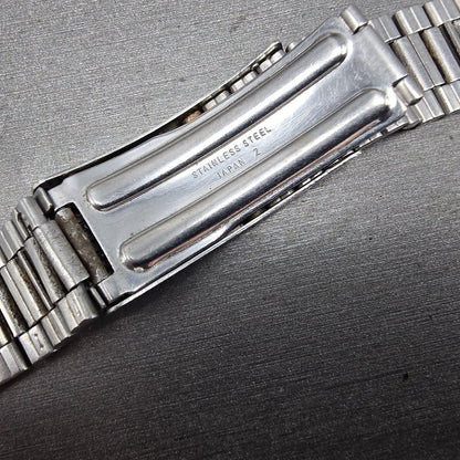 Seiko SQ Bracelet 20mm Stainless Steel Two Tone Tri Folding Clasp Vintage Z2787