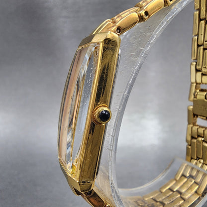 Seiko Tank Watch Women 14mm MOP Dial Gold Tone Rectangle 2e207609 New Battery2