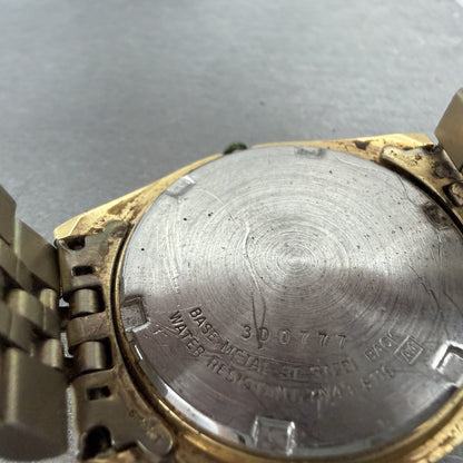 Seiko President Watch Men 36mm Gold Dial Gold Tone Daydate 7n43-8119 New Batt AP9