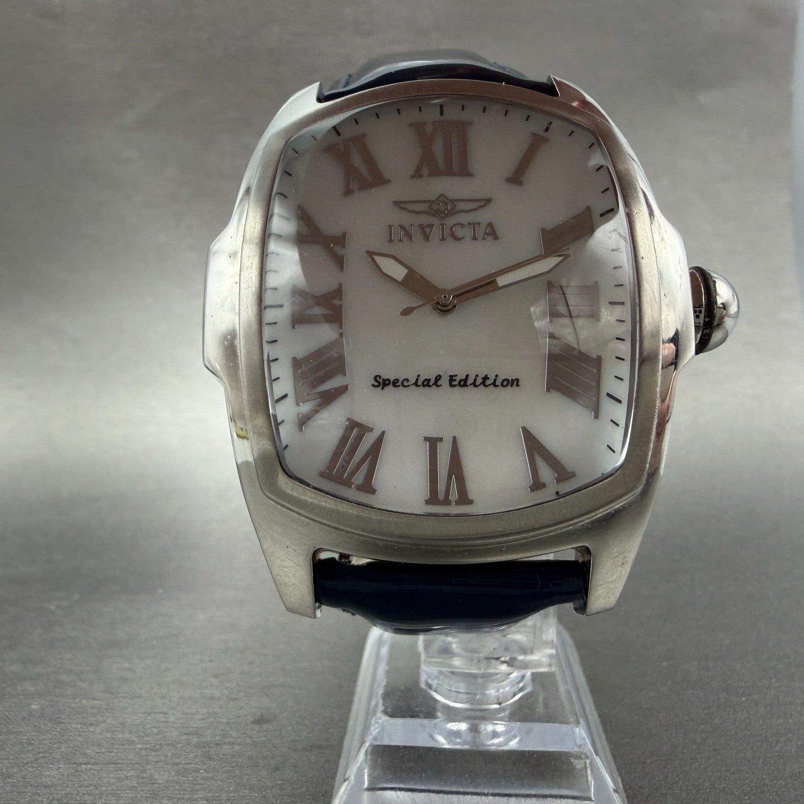 Invicta Lupah Watch Men 47mm MOP Dial Silver Tone Rectangle 20458 New battery6