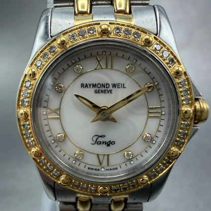 Raymond Weil Tango Watch Women 23mm MOP Dial Steel Diamond Bezel 5790 New batt1