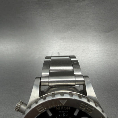 Nixon 42-20 Chrono Watch Women 42mm Black Dial Silver Tone Date New Battery4