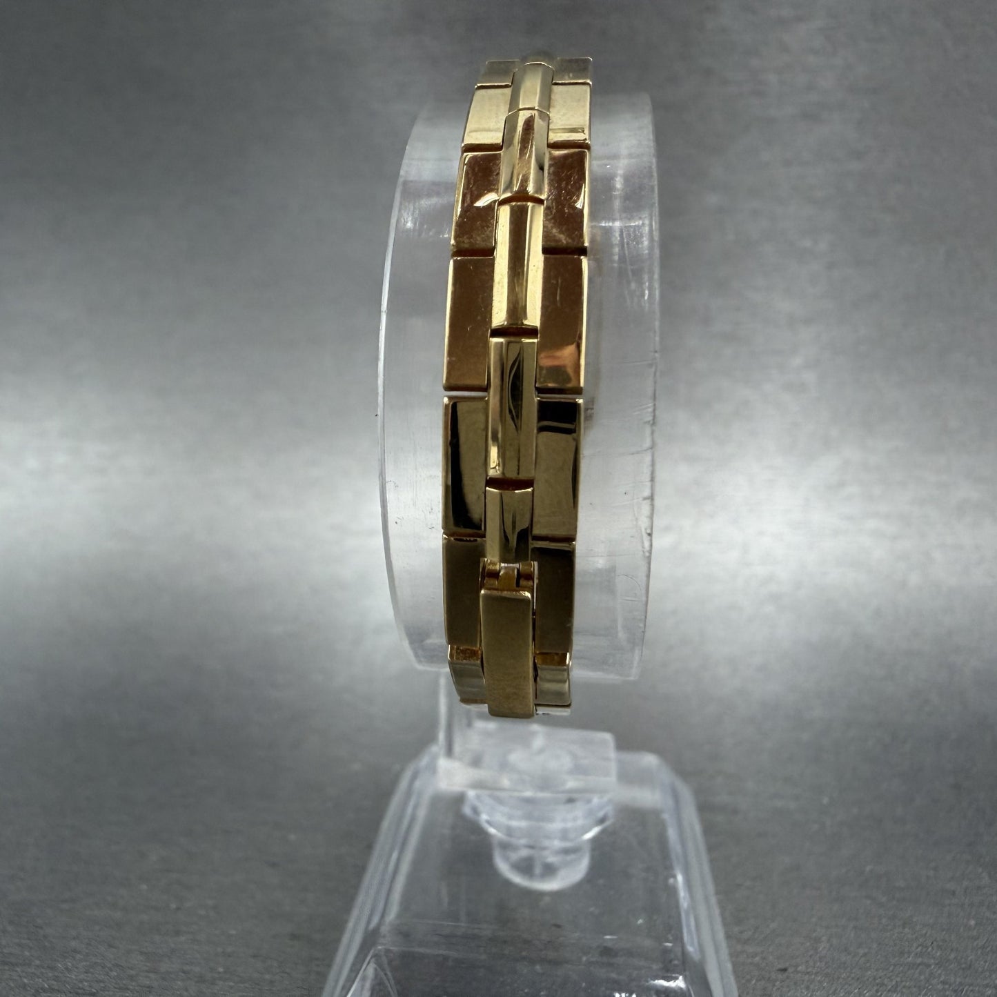 Seiko Tank Watch Women 13mm Champagne Dial Gold Tone Rectangle 2e207479 New Bat7