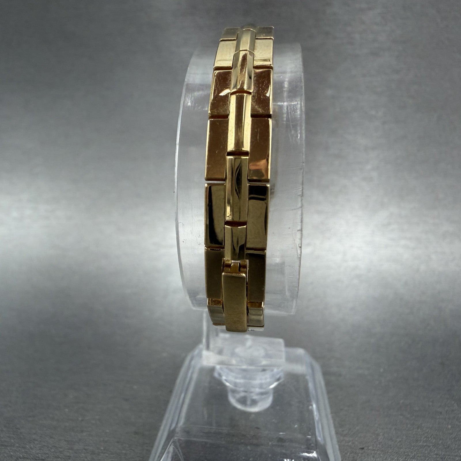 Seiko Tank Watch Women 13mm Champagne Dial Gold Tone Rectangle 2e207479 New Bat7