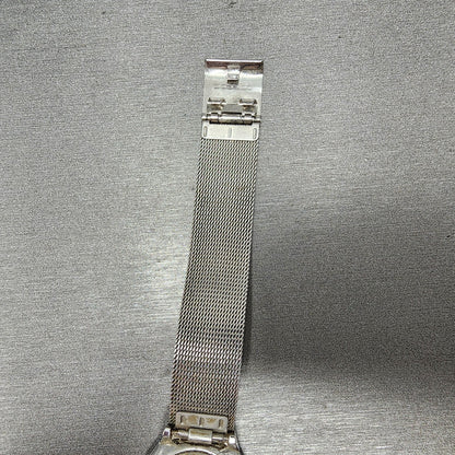Skagen Steel Watch Women 24mm MOP Dial Stainless Steel Round Mesh band READ Runs9