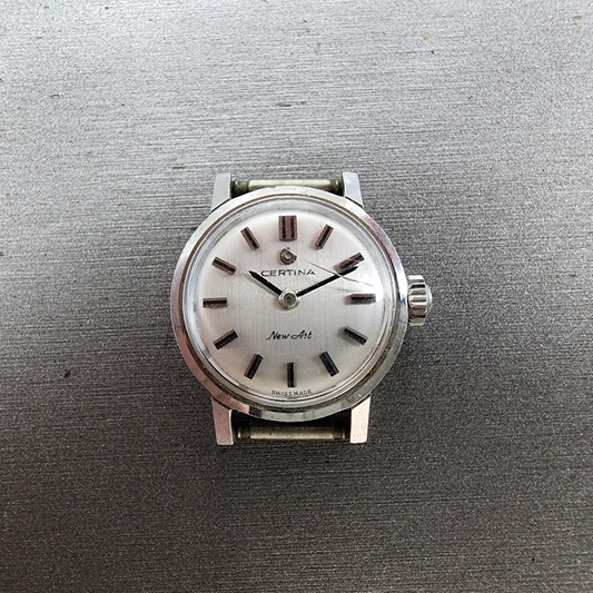 Certina New Art Watch Women 20mm White Dial Steel Round Manual Wind PARTS0