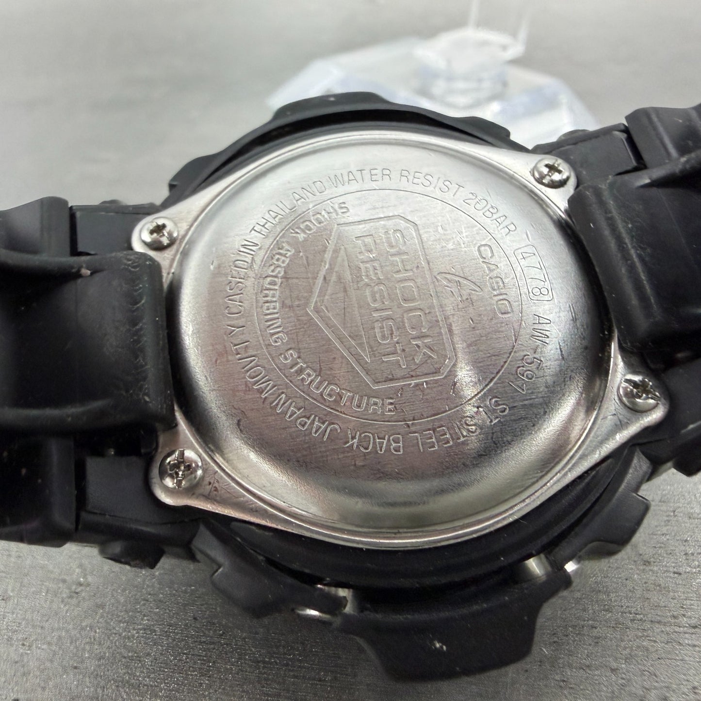 Casio G-Shock AW-591 Watch Men 47mm Black Tone Blue Bezel Alarm Chrono New Batt9