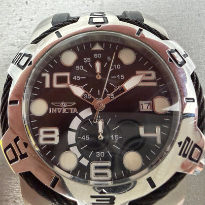 Invicta Bolt Chronograph Watch Men 50mm Black Dial Steel Date 24215 New Battery1