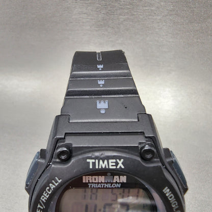 Timex Ironman Watch Men 42mm Digital Black Tone Alarm Chronograph Round New batt