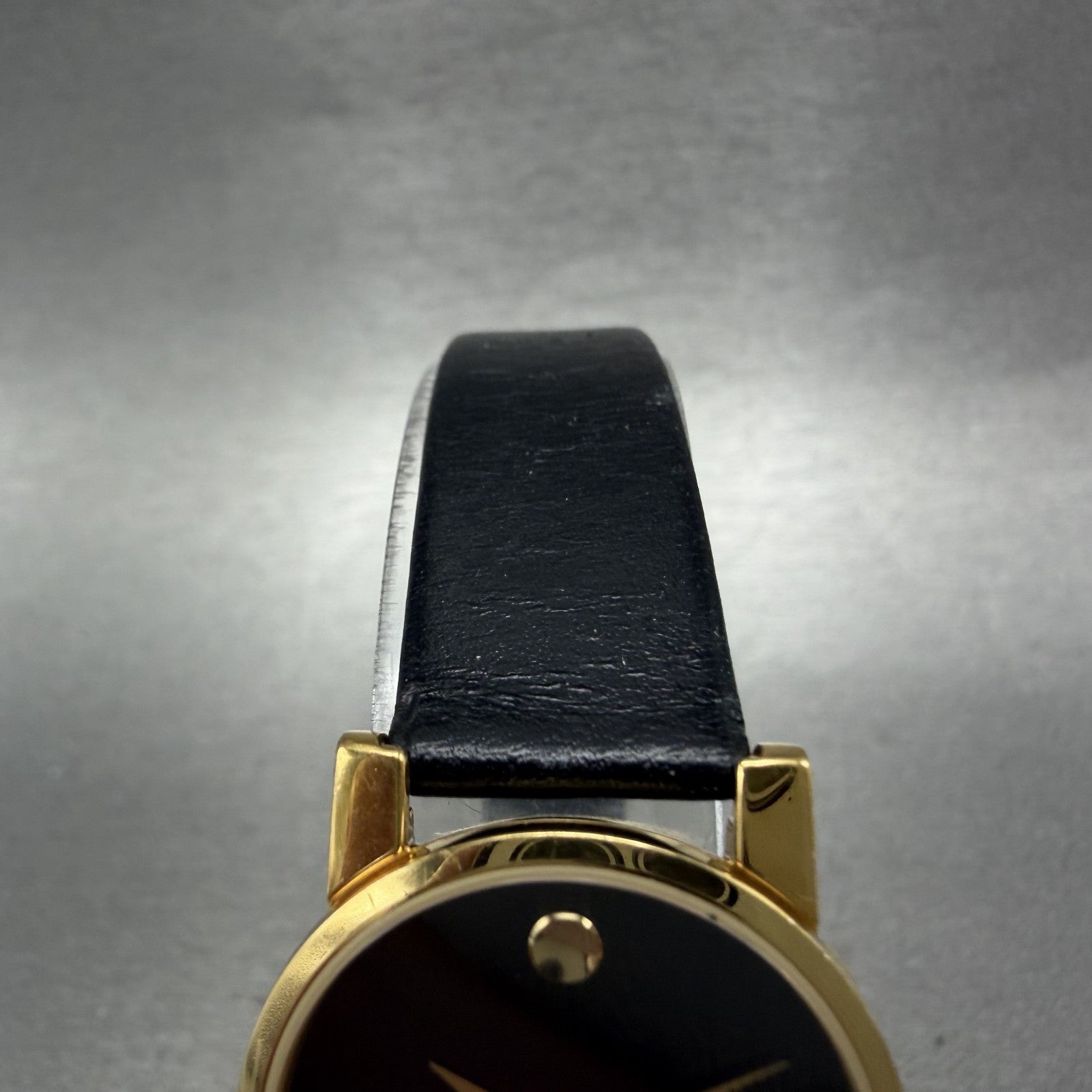Movado Museum Watch Women 25mm Black Dial Gold Round 87.A1.845 New Battery4