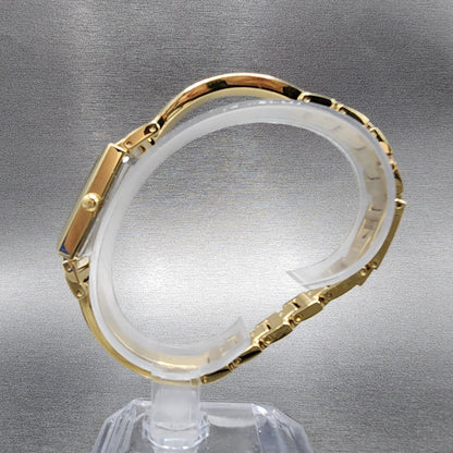 Bulova Tank Watch Women 18mm MOP Dial Gold Tone Diamond Accents New Battery6