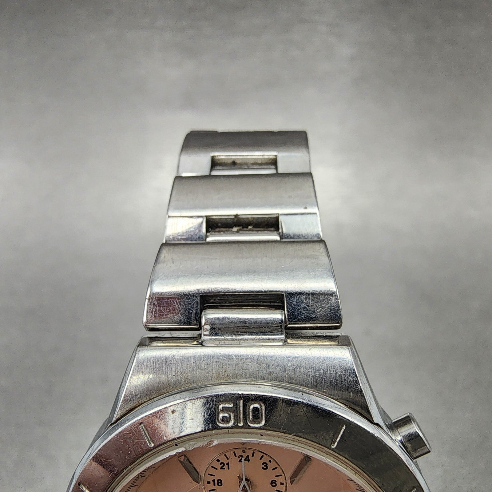 Citizen WICCA Chronograph Watch Women 32mm Pink Dial Silver Tone Date NewBattery4