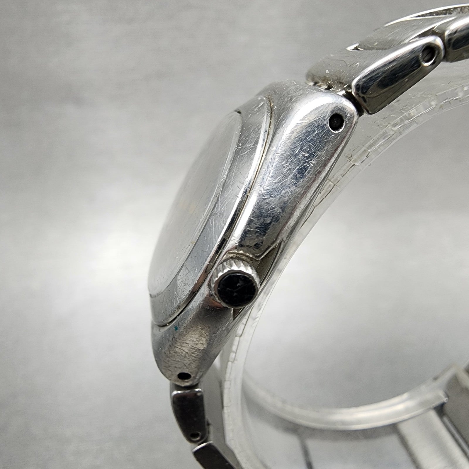 Swatch Irony Watch Women 26mm Black Dial Silver Tone Round New Battery VTG2