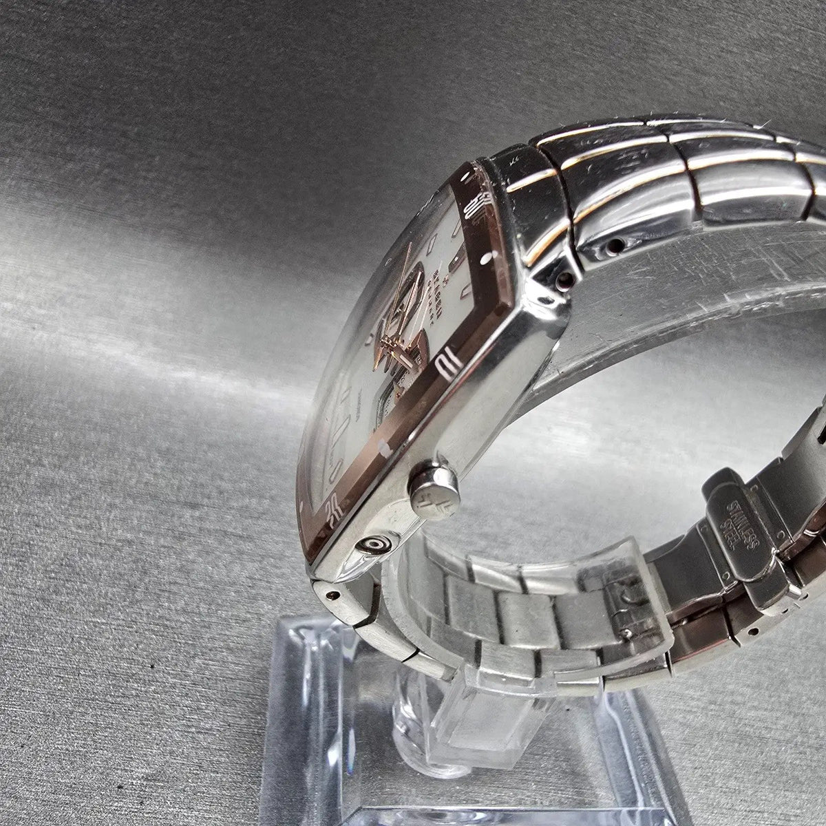 Skagen Watch Women 32mm MOP Dial Two Tone Daydate Square 626SSXR New Battery2