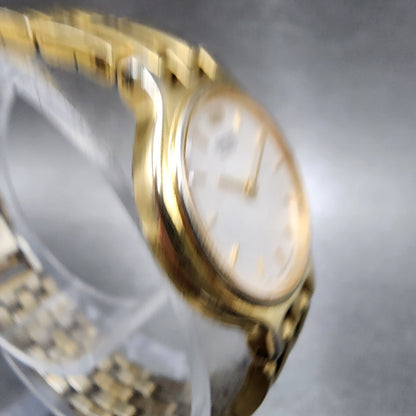 Seiko Watch Women 22mm White Dial Gold Tone Round 1n000a99 New Battery3