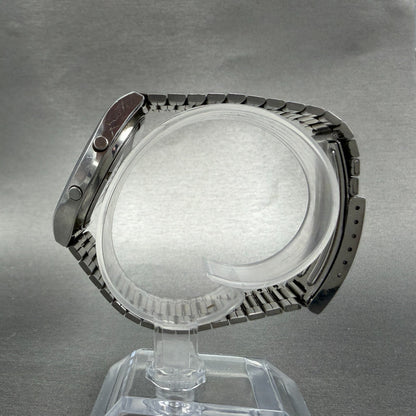 Casio 54QS-25 Watch Men 35mm Digital Silver Tone Round Daydate VTG PARTS7