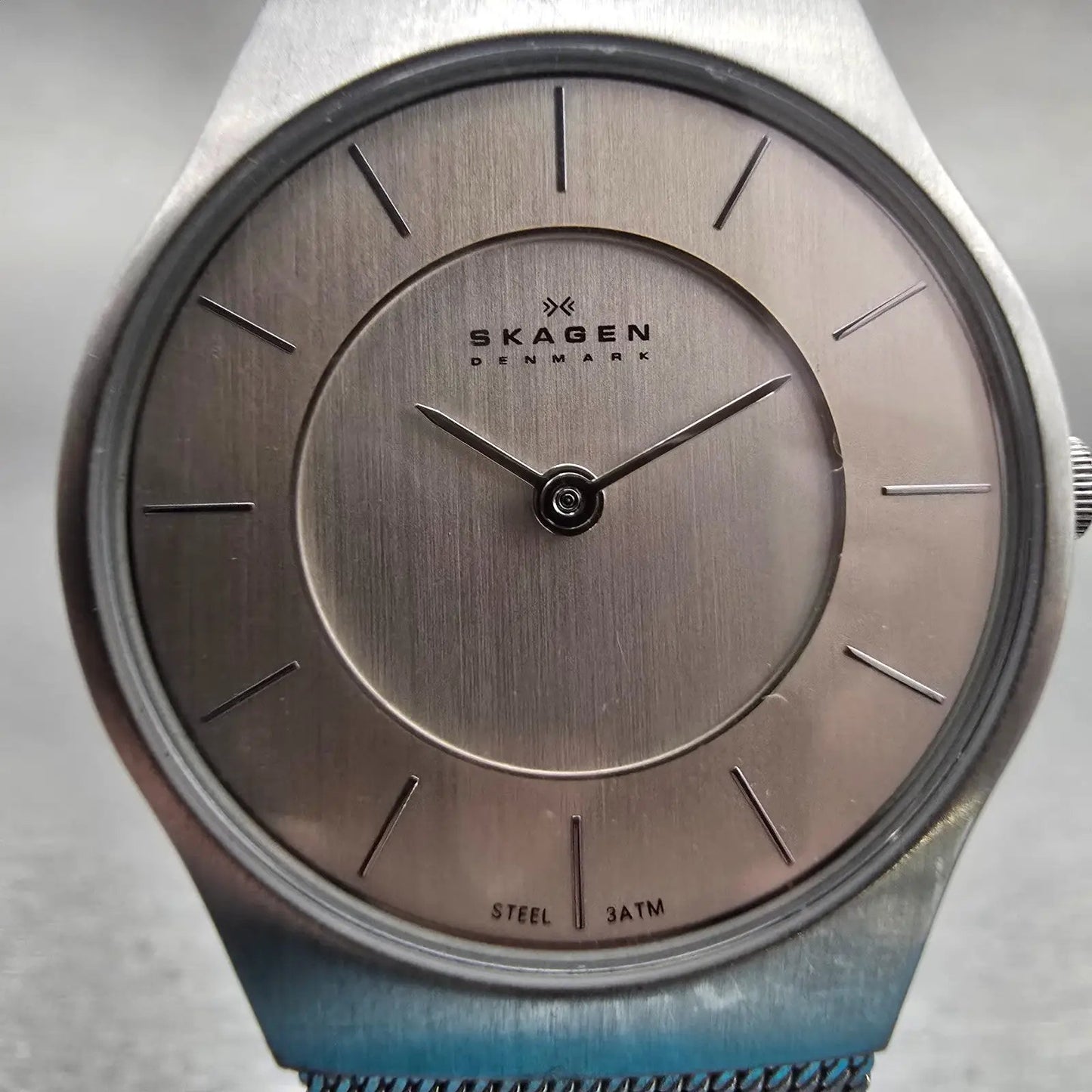 Skagen Denmark Watch Women 28mm Silver Dial Silver Tone Round 233SSS New Battery1
