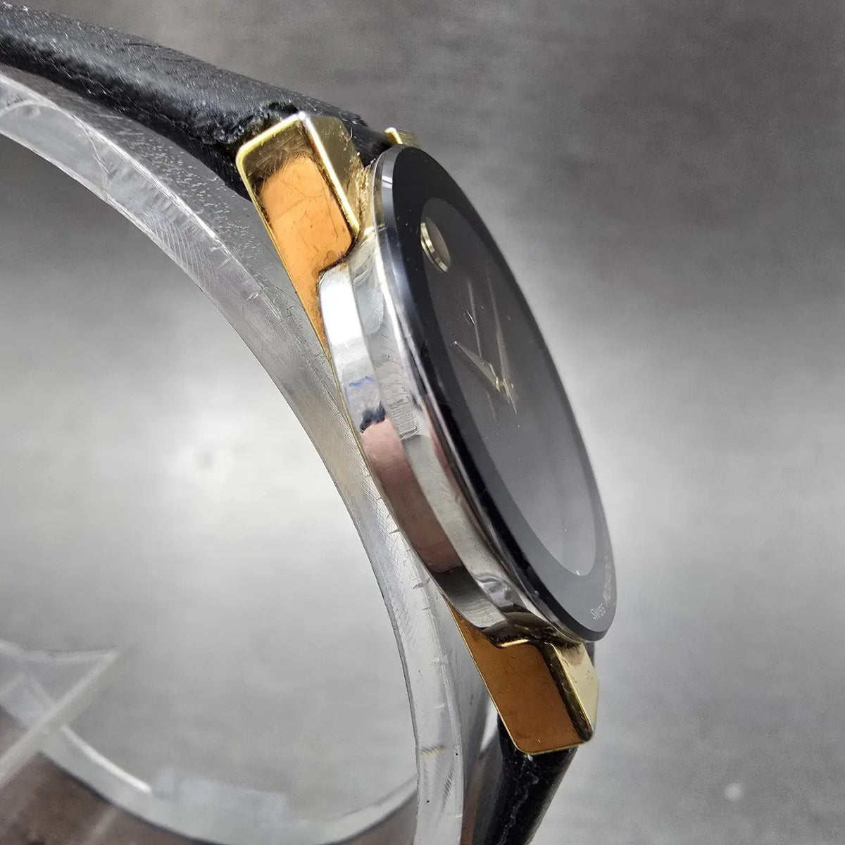 Movado Museum Safiro Watch Women 23mm Black Dial Steel 81.C1.827 New Battery3