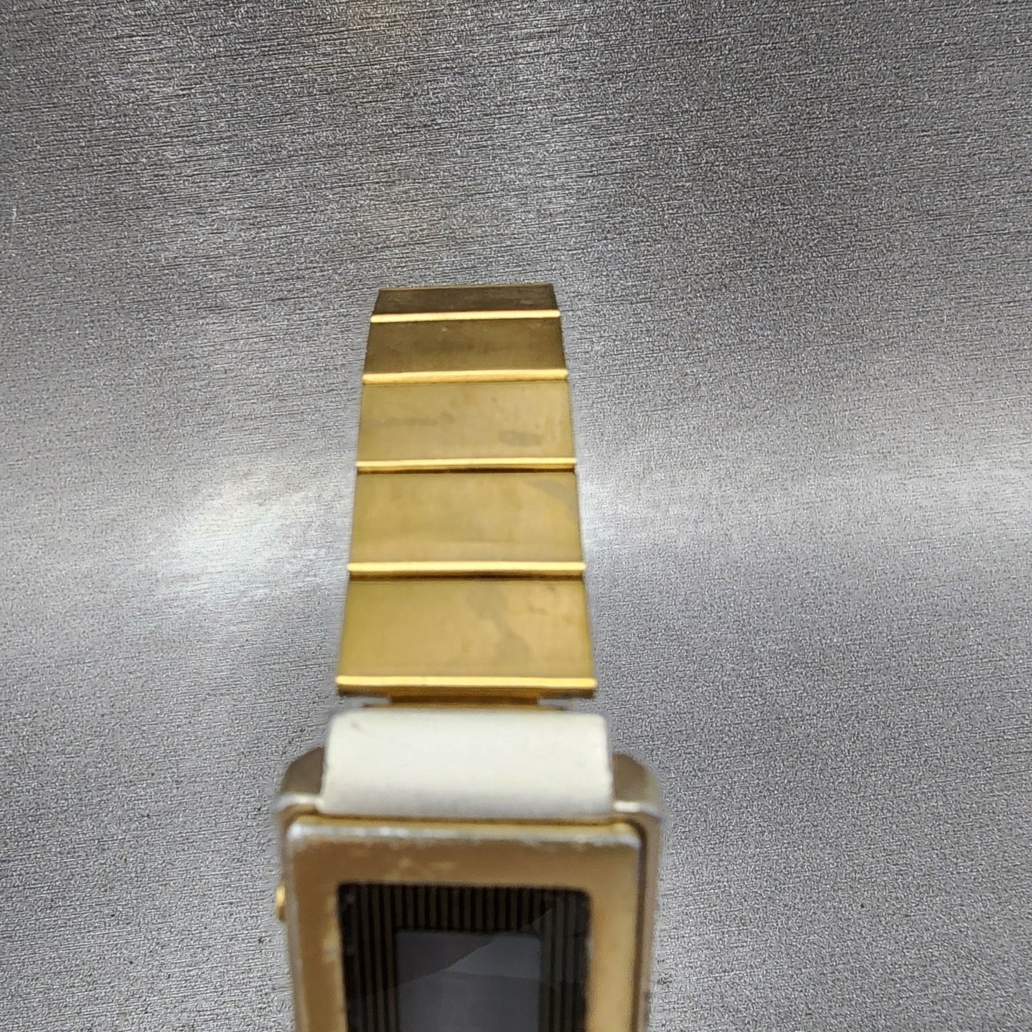 Casio Futurist Watch Women 21mm Digital Black Dial Gold Tone Rectangle New Batt4