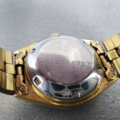 Seiko Automatic Watch Women 25mm Champagne Dial Gold Tone Daydate 42060469 PART10