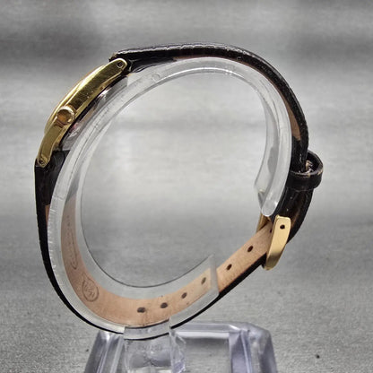 Seiko Watch Women 21mm Gold Dial Gold Tone Round 2C21-0029 New Battery VTG6