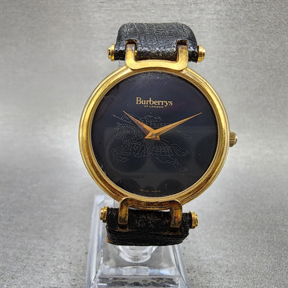 Burberry Watch Men 32mm Black Dial Gold Tone Round 3200 PARTS0