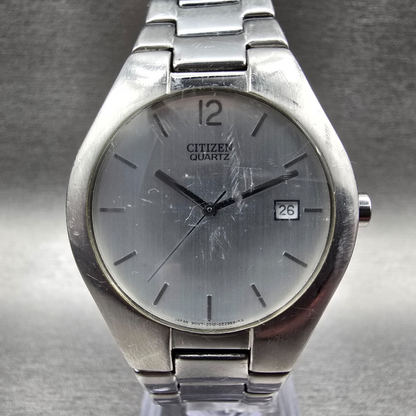 Citizen Watch Men 36mm Silver Dial Silver Tone Date Round 2510-S99281 New Batt0