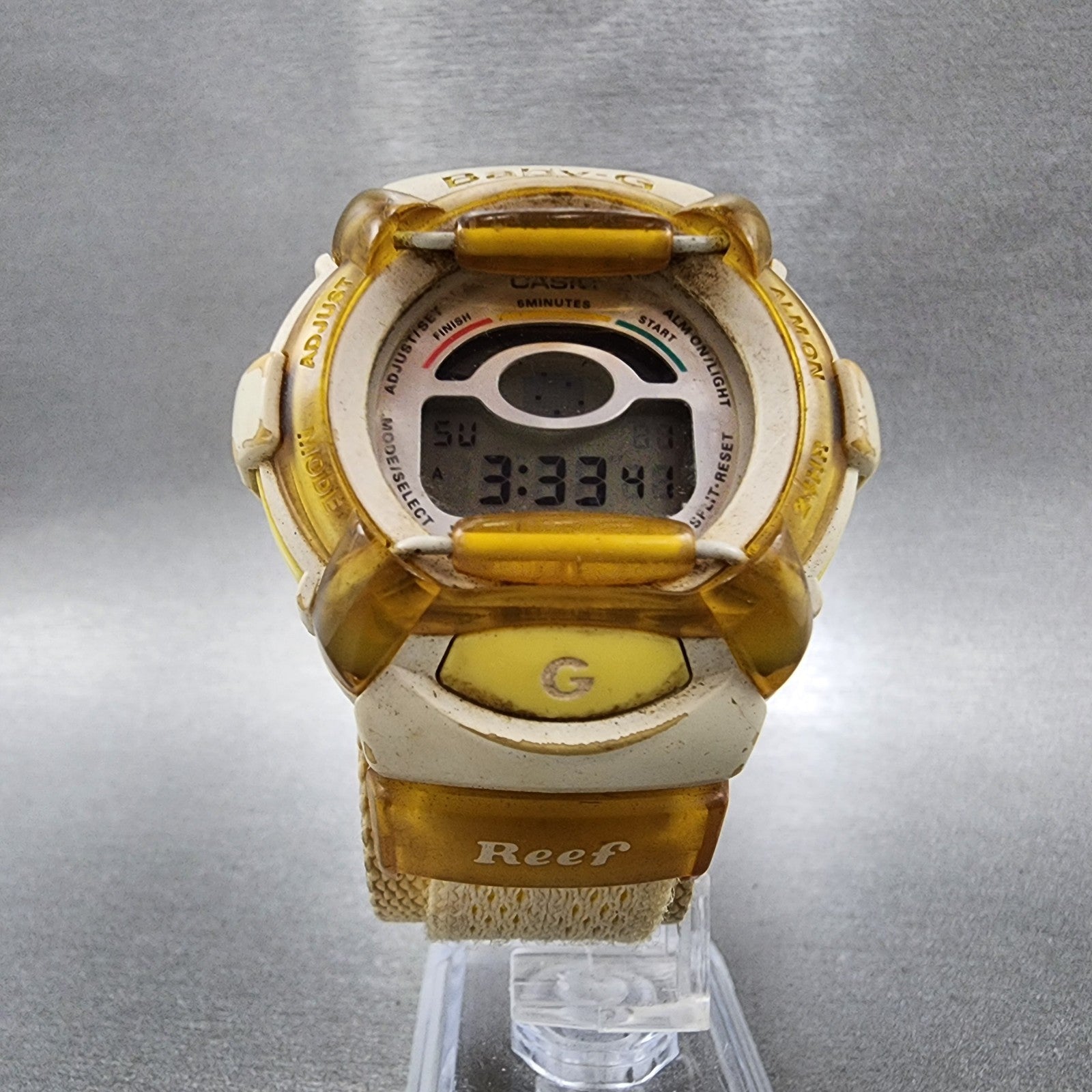 Casio BabyG BG200 Watch Women 42mm Digital White Dial White Tone Round New Bat5