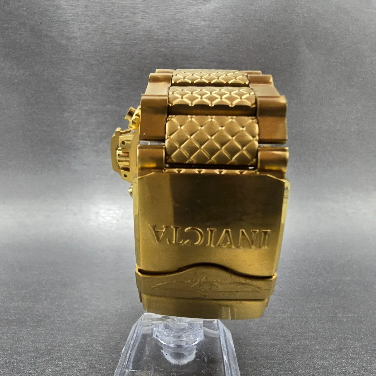 Invicta Sub Aqua Noma III Chronograph Watch Men 50mm Black Dial Gold Tone NewBat7