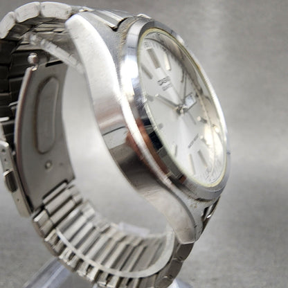 Casio MTP1239 Watch Men 37mm Silver Dial Steel Daydate Round New Battery3