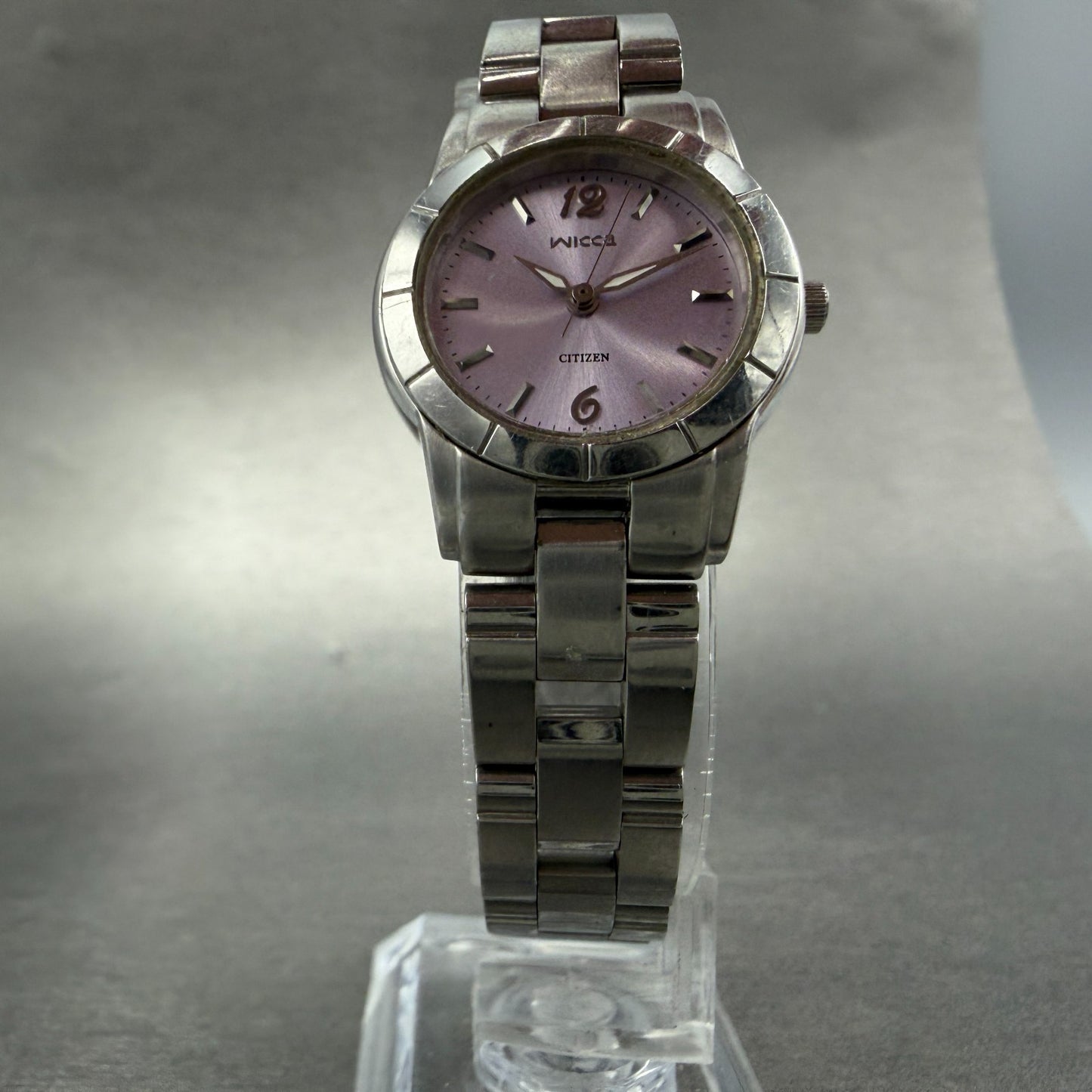 Citizen Wicca Watch Women 24mm Purple Dial Silver Tone 1032-S004951 New Battery5