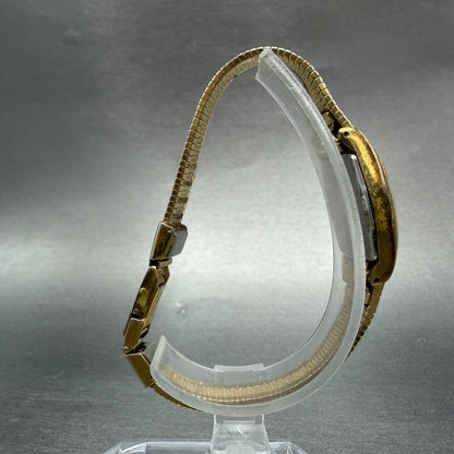 Seiko Watch Women 18mm Champagne Dial Gold Tone Hexagon 2c20-6440 New Battery8