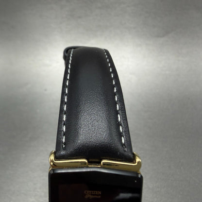 Citizen Elegance Tank Watch Men 23mm Black Dial Gold Tone 5420-S21630 NewBattery4