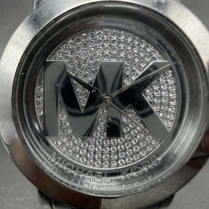 Michael kors Watch Women 38mm Silver Dial Silver Tone Round MK-3375 New battery1