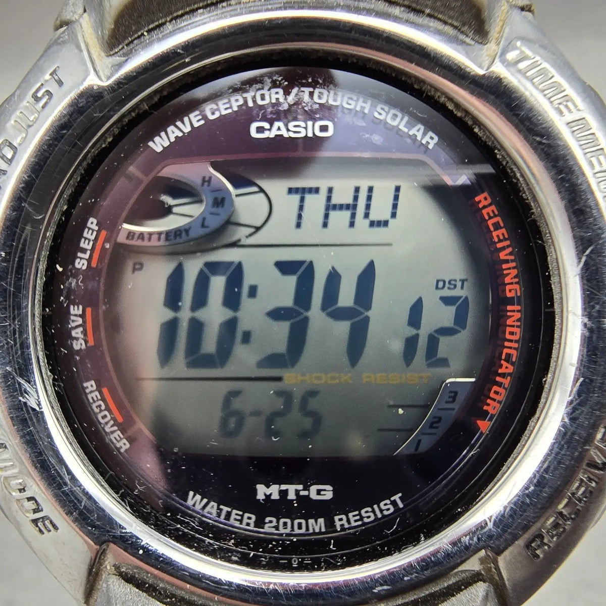 Casio G-Shock MTG-900 Watch Men 47mm Silver Gray Alarm Chrono Round Works JP1