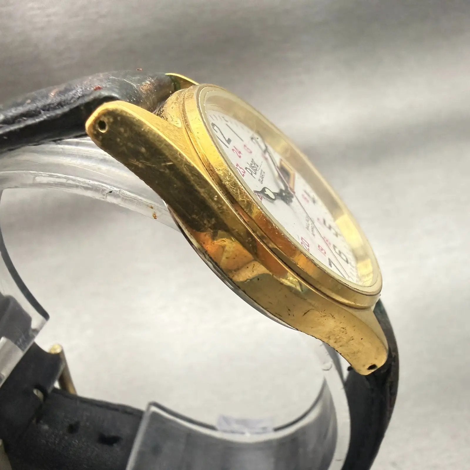 Pulsar Railroad Approved Watch Men 34mm White Dial Gold Daydate Y148-7009 NewBat3