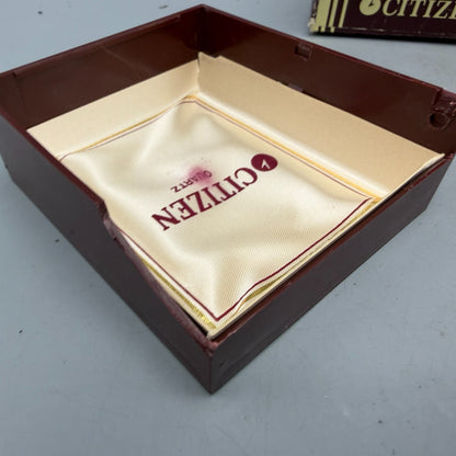 Citizen Presentation Watch Box Case Red Plastic 1990's 1980's Rectangle VTG AV5
