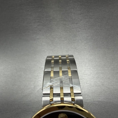 Movado Esperanza Watch Men 39mm Black Two Tone Round New Batt Bracelet 06070584