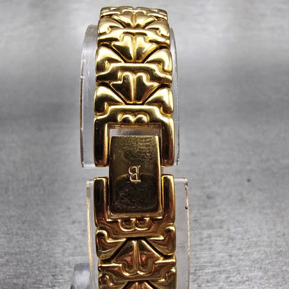 Bulova Tank Watch Women 13mm Black Dial Gold Tone Rectangle 97S56 New Battery7