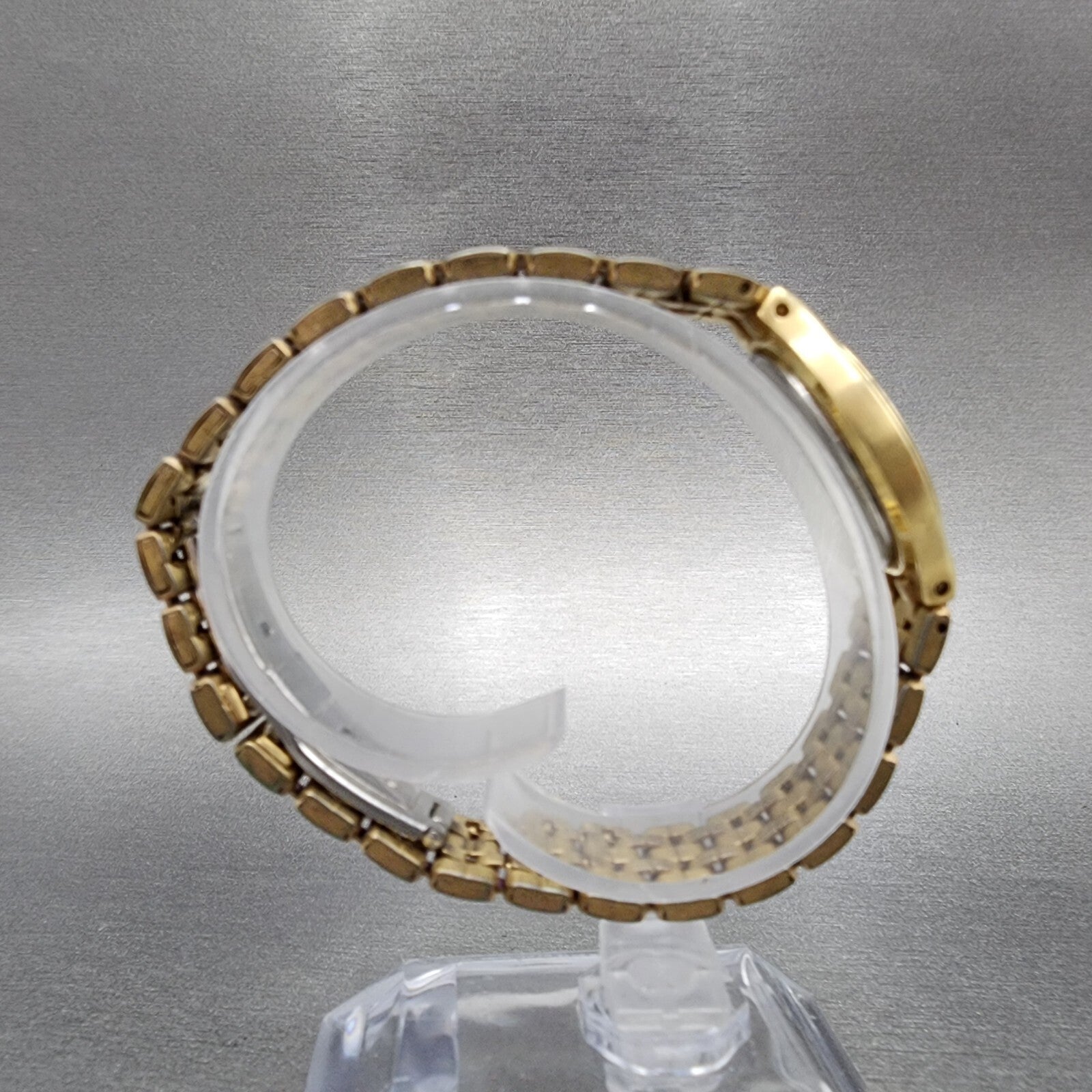Seiko Watch Women 26mm Gold Dial Gold Tone Date Round 7N390050 New Battery8