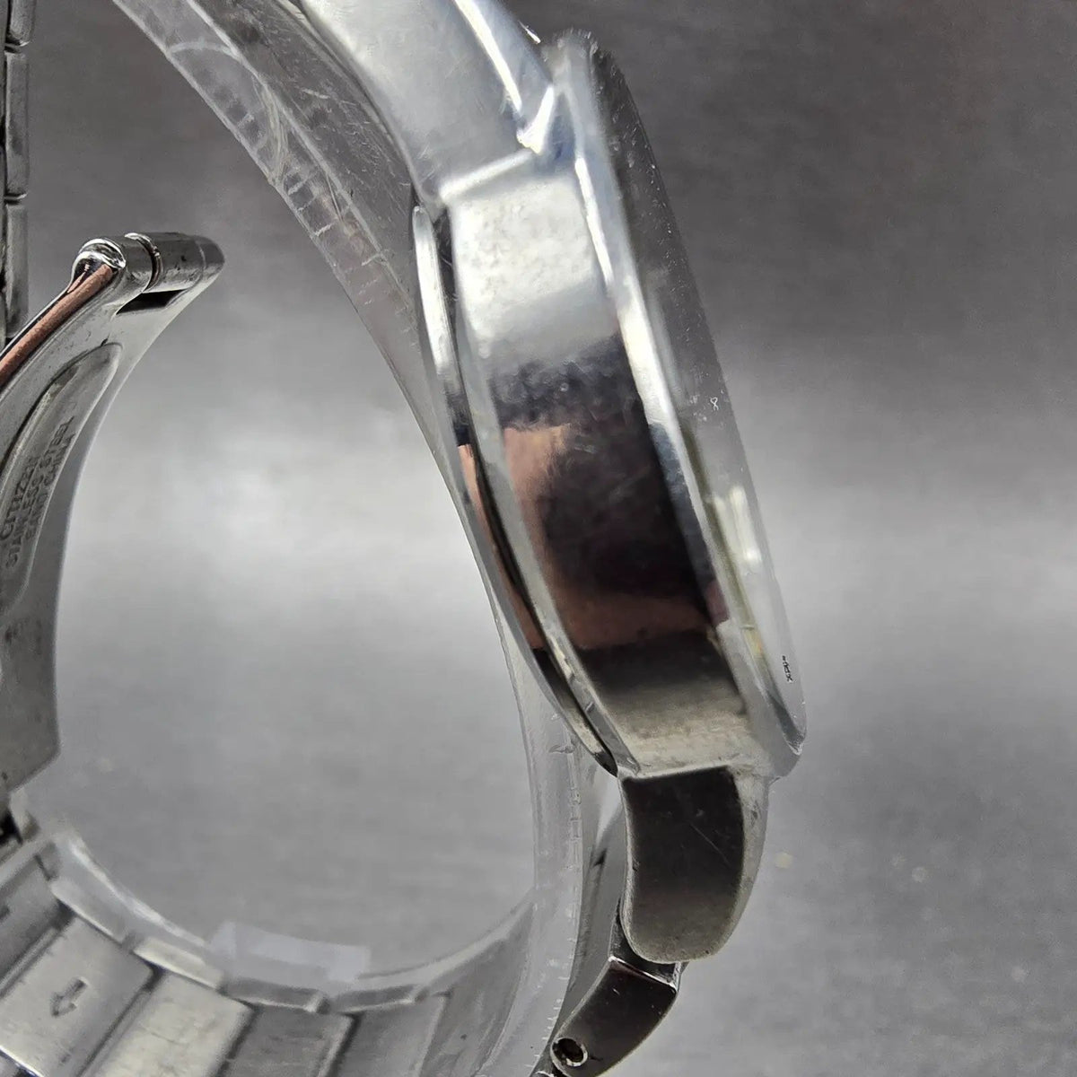 Citizen Eco-Drive Axiom Watch Women 30mm Silver Dial Steel Date Diamonds Works3