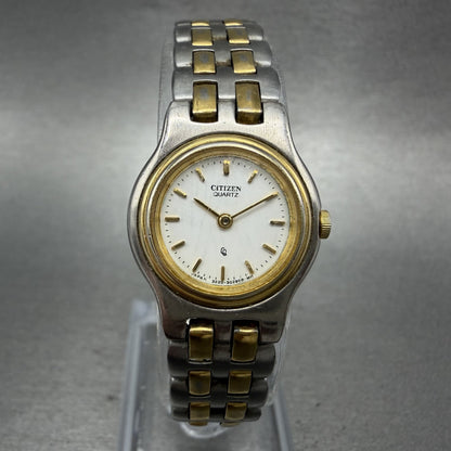 Citizen CQ Watch Women 20mm White Dial Two Tone Round 3220324714 New Battery0