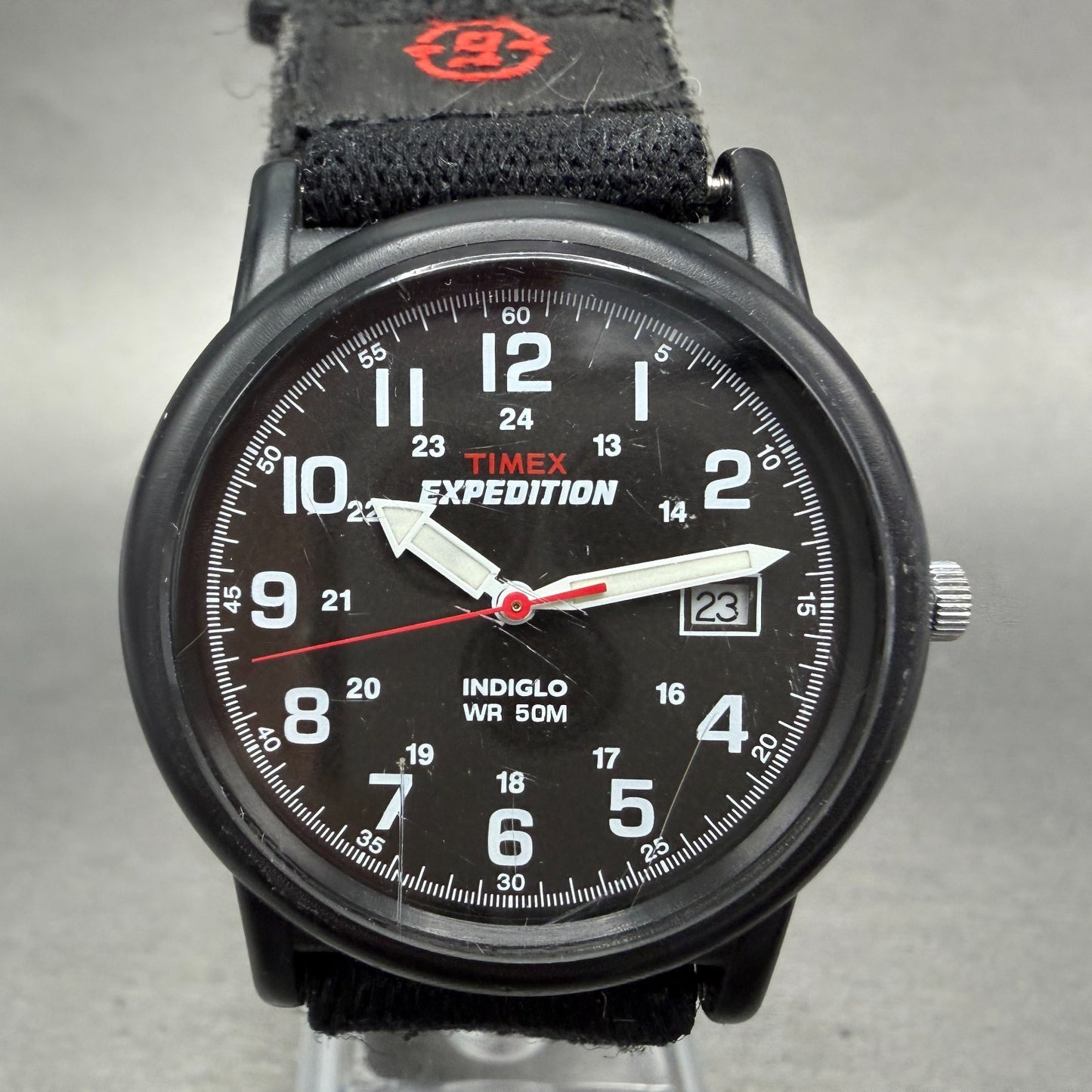 Timex Expedition Camper Watch Men 37mm Black Dial Black Tone Date T40011 New Bat0
