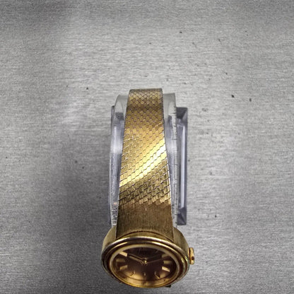 Seiko Watch Women 19mm Silver Dial Gold Tone Oval 1400-8099 New Battery Vintage4