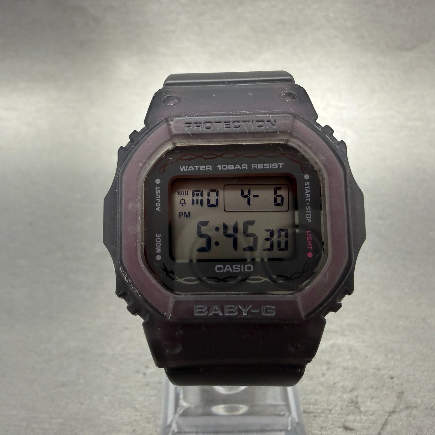 Casio Baby-G BGD-565RS Watch Women 38mm Gray Pink Alarm Chrono New Battery0