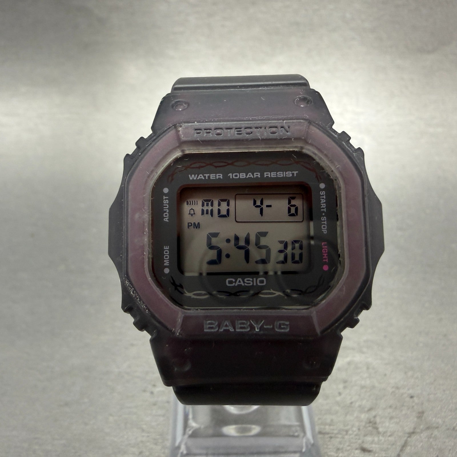 Casio Baby-G BGD-565RS Watch Women 38mm Gray Pink Alarm Chrono New Battery0
