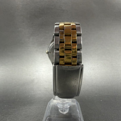 Seiko Watch Men 37mm Silver Dial Two Tone Daydate Round 7N43-9048 New Battery UL7