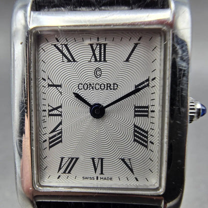 Concord Bennington Watch Women 20mm White Dial Steel Rectangle New Battery1